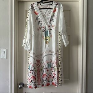 NEW! Plus Size Women’s Short Sleeve Botanical Print Dress